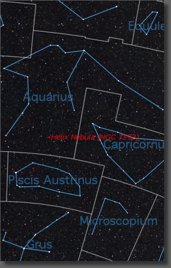 Map of region near the Helix Nebula