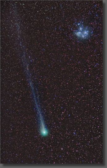 Comet Lovejoy near the Pleiades