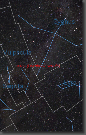 Star Chart for Localizing M27