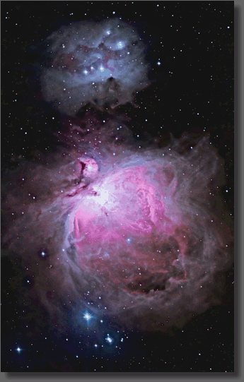 The Orion and Running Man Nebulae