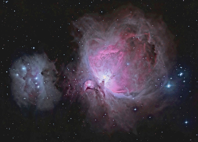 The Orion and Running Man Nebulae