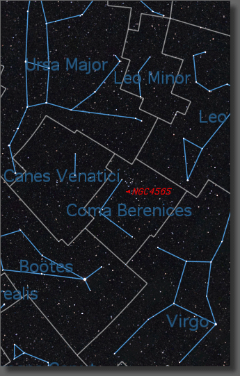 Map of the Region Near NGC 4565