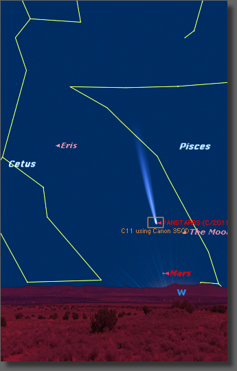 Region near Comet Panstarrs - March 11, 2013