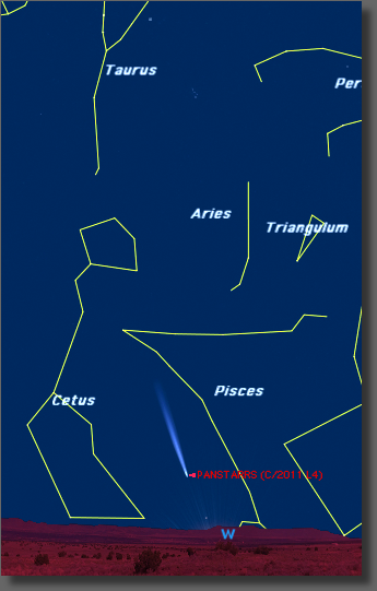 Region near Comet Panstarrs - March 11, 2013