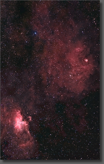 Emission Nebulae Sh2-54 and M16